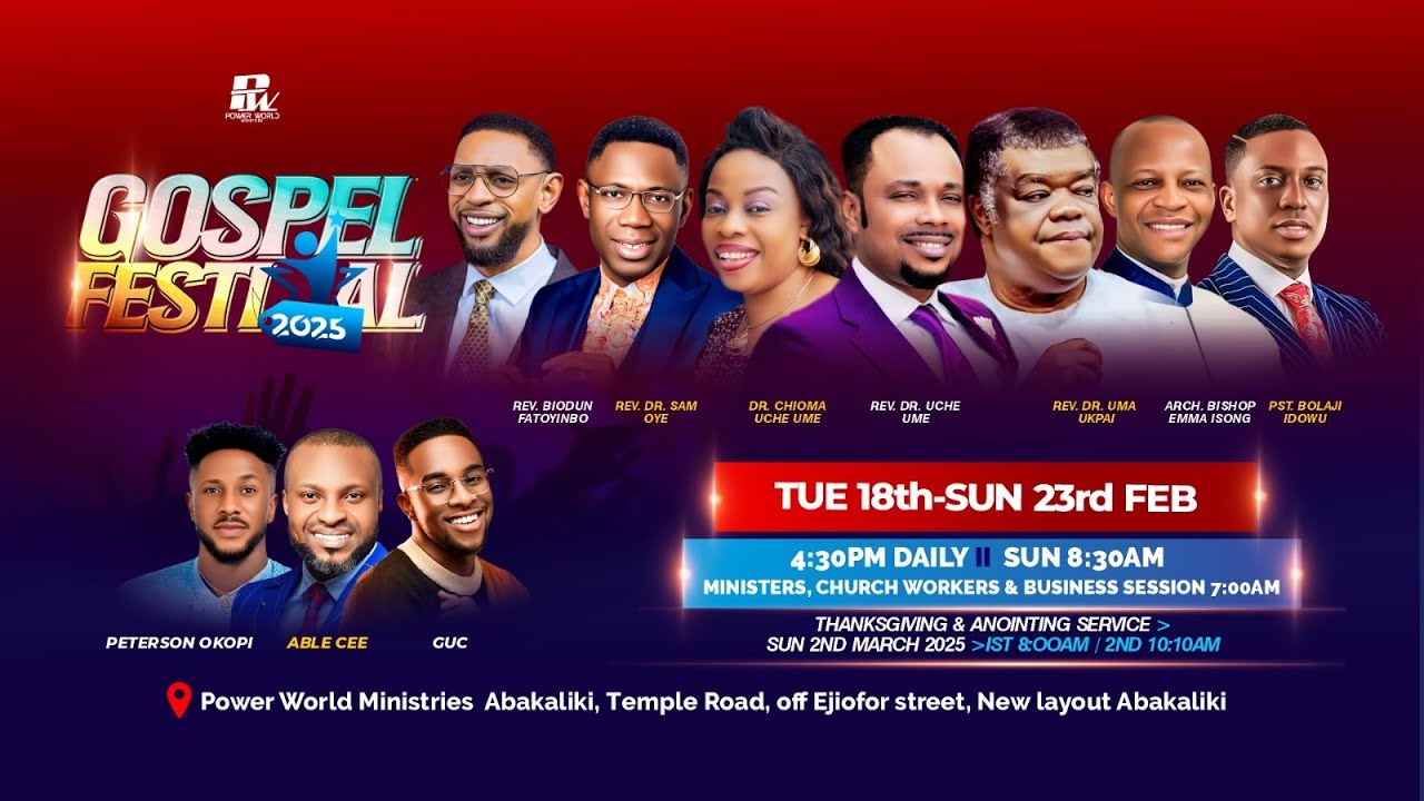 GOSPEL FESTIVAL Day 5 Morning session || Friday 22nd Feb . 2025 with Pst. Bolaji Idowu
