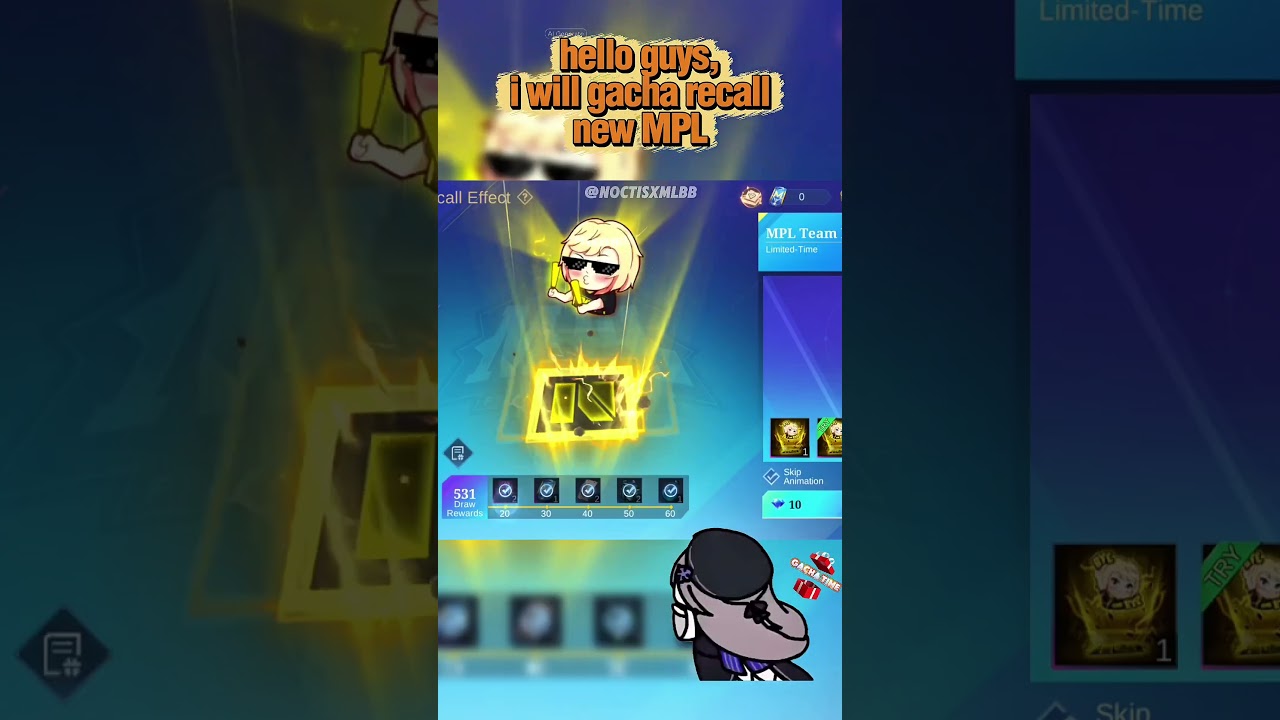 new recall mpl 😆looks cute✨🥺 #mobilelegends #mlbb #recall #gacha #mlbbcreatorcamp #cute
