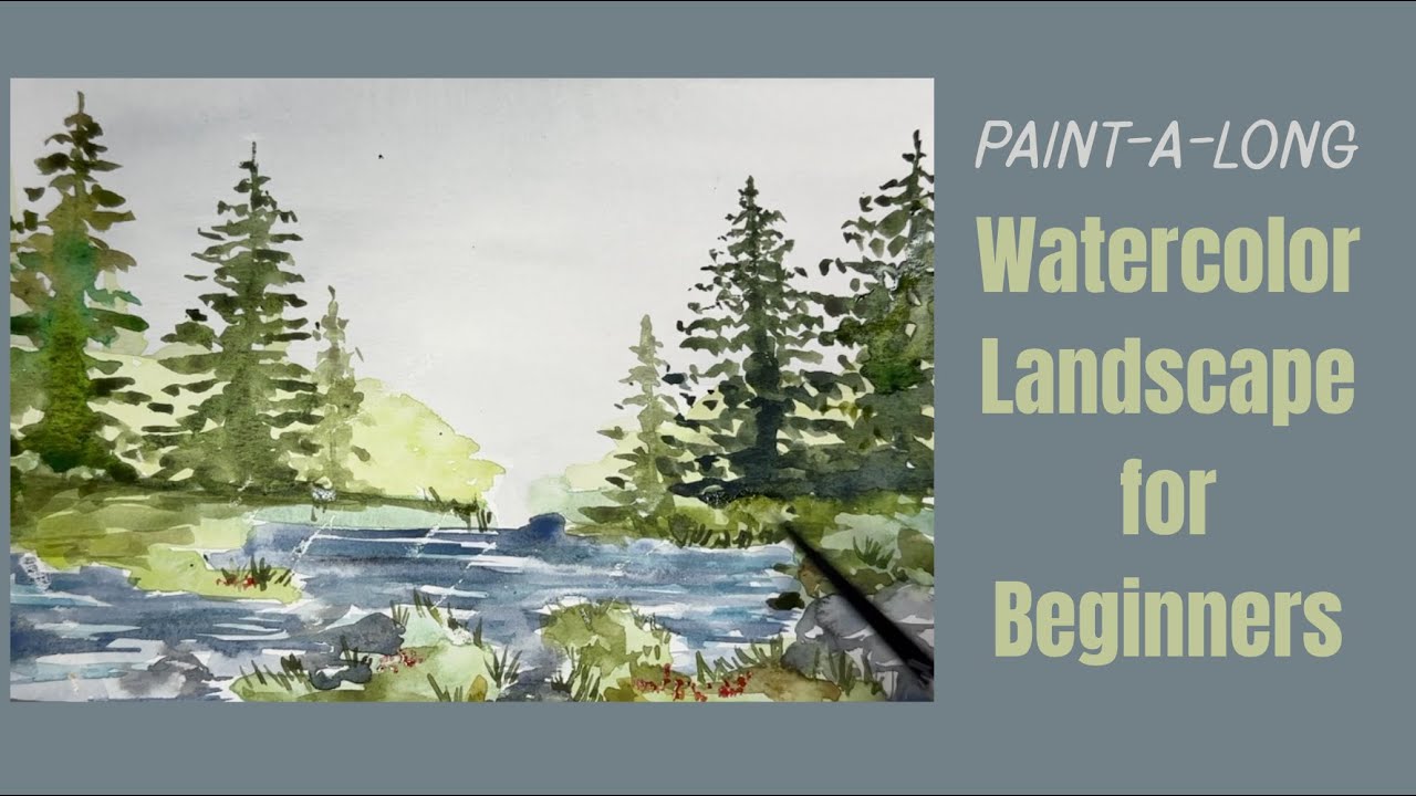 Paint-a-long: Simple Watercolor Landscape for Beginners!