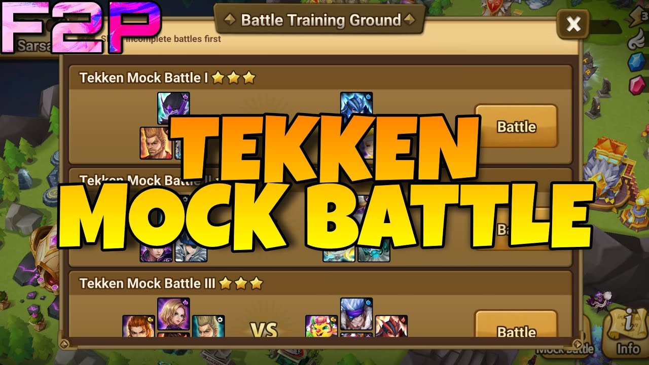 TEKKEN MOCK BATTLE STAGE 1, 2 & 3 !!! SUMMONERS WAR X TEKKEN 8