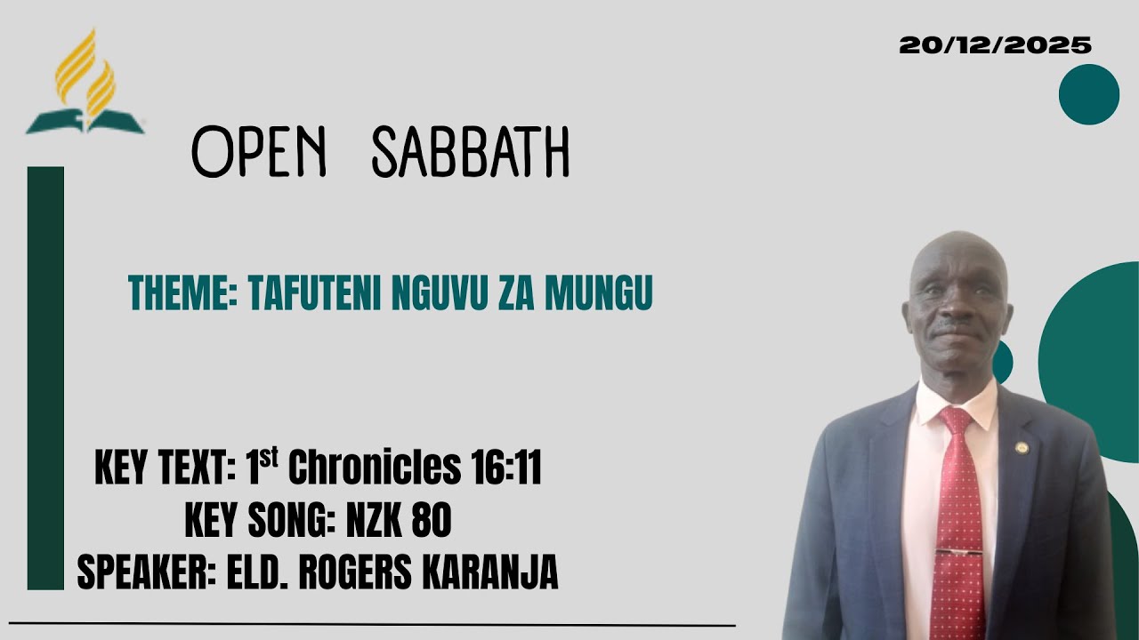 OPEN SABBATH || ELDER ROGERS KARANJA
