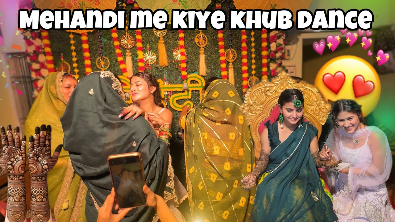 Mehandi me kiye khub dance 💃 | maza aagya | 🤩 #muskanart #dance