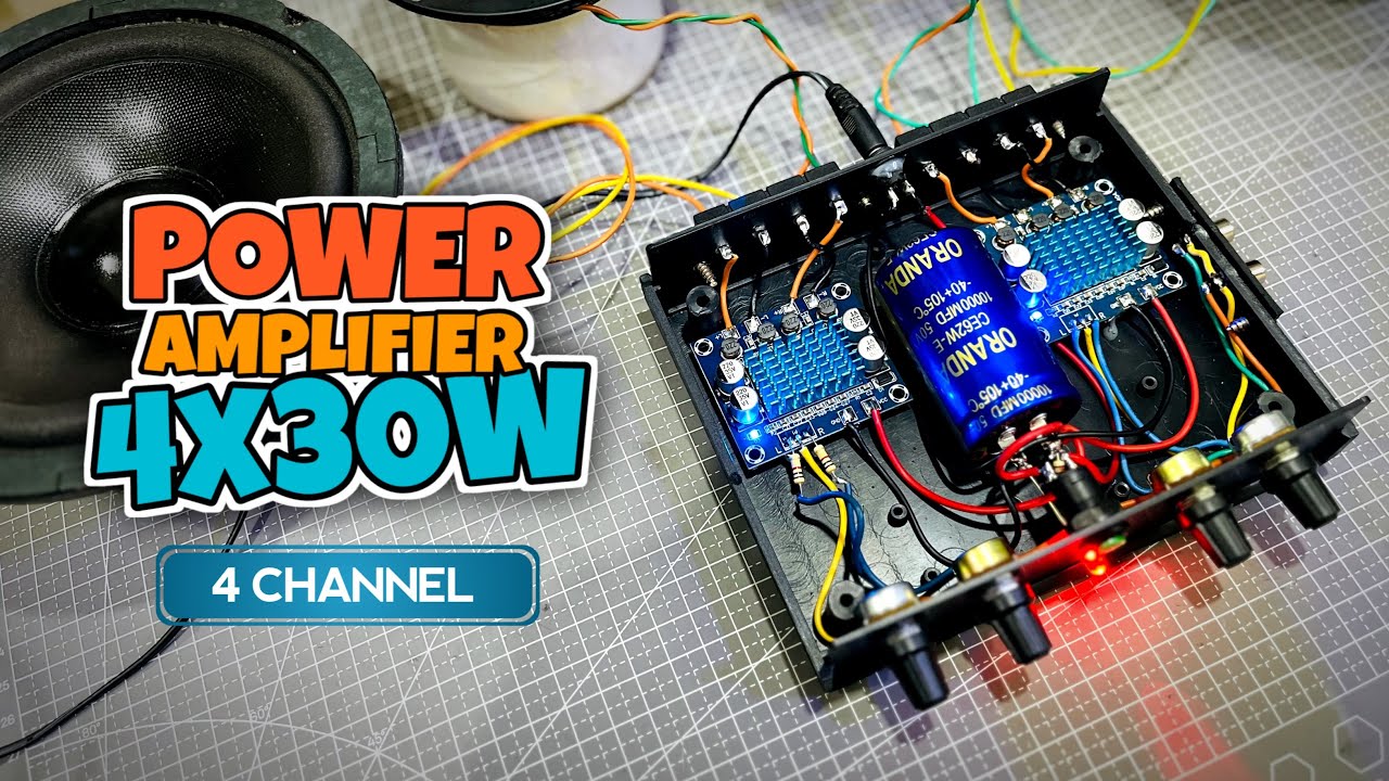 Merakit Power Amplifier mini 4X30W TPA3110 - XH-A232 | Digital Amplifier
