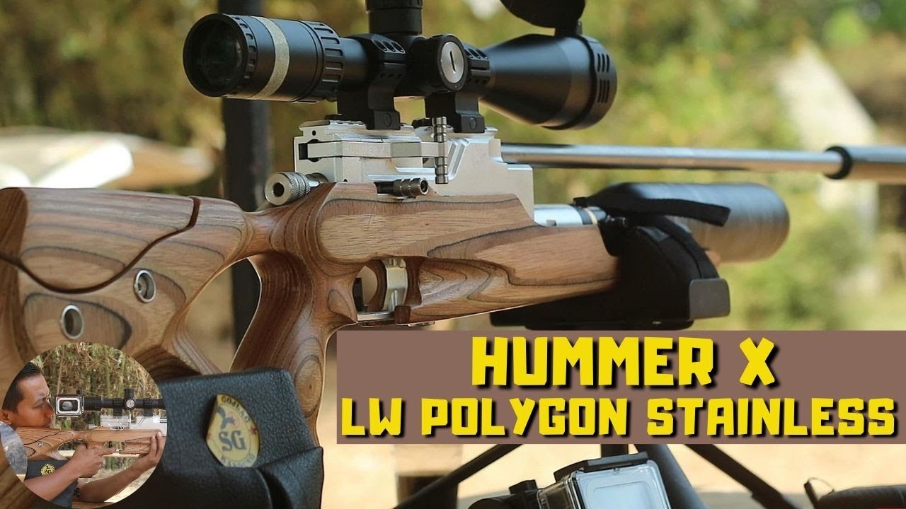HUMMER X LAMINATED WOODSTOCK with LW POLYGON SS | WOLF SLUG 16.6 gr 935 FPS MANTAP POLL