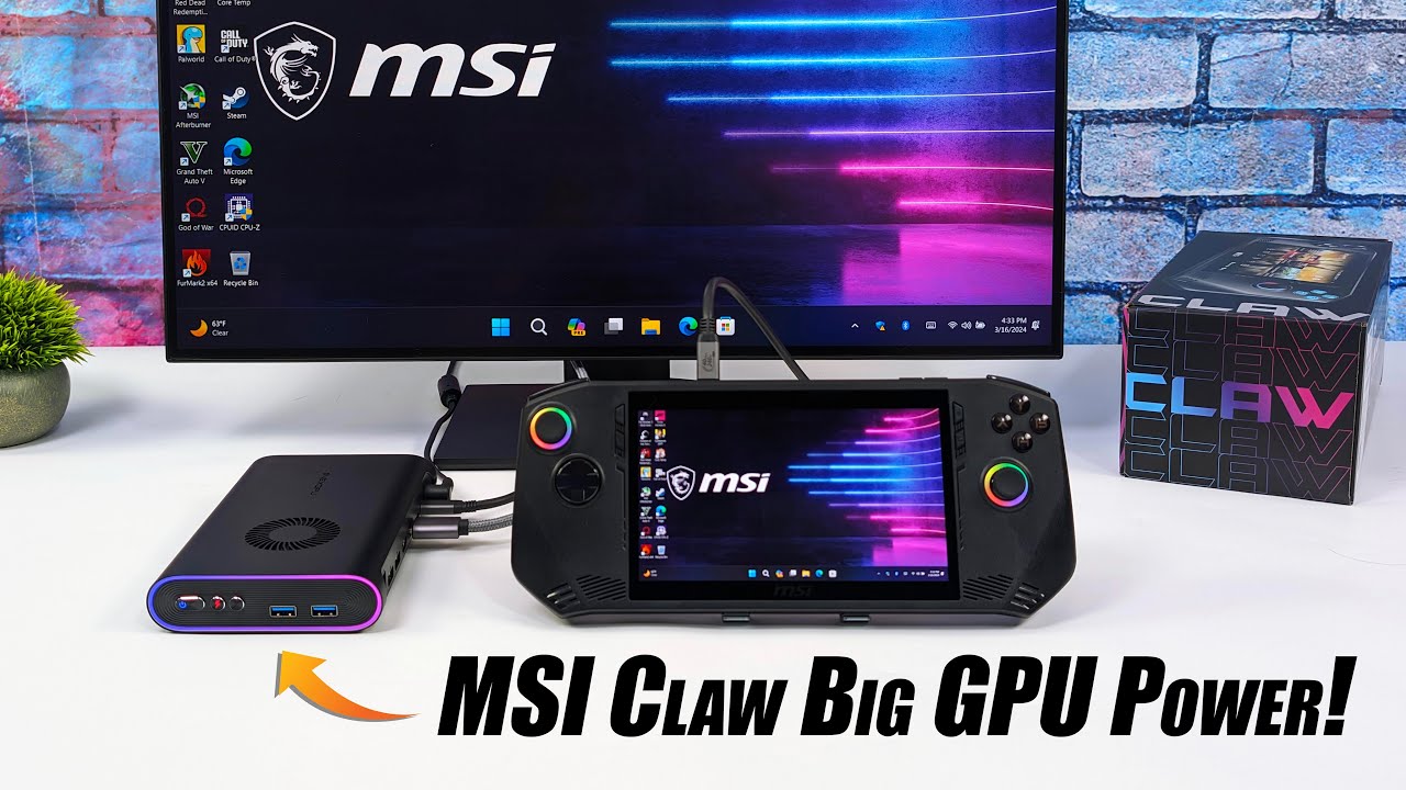 Новый MSI Claw на самом деле является быстрым игровым ПК, если добавить мощный eGPU