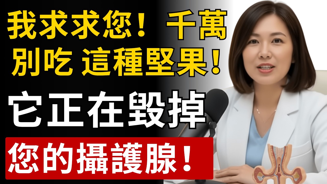 50歲以上男性請注意！4種堅果正在傷害您的攝護腺－還有4種能修復它｜林雅婷醫師