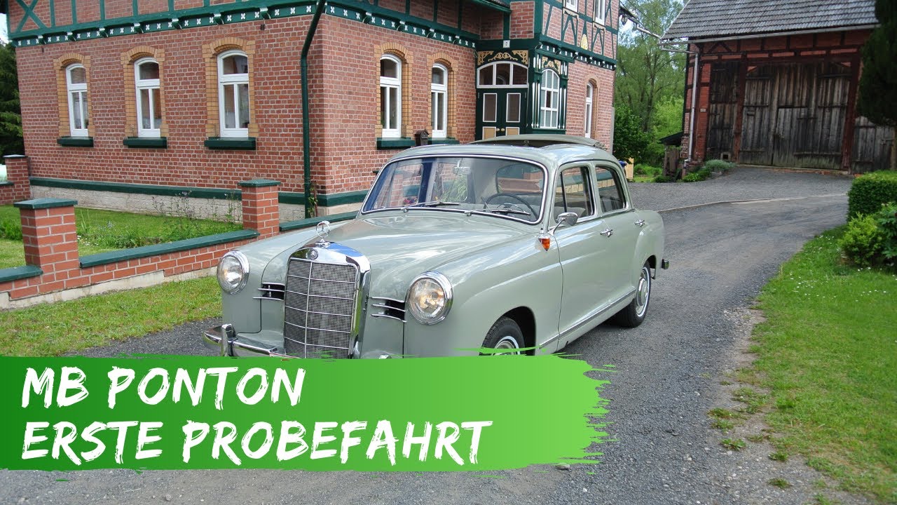 Mercedes Ponton - erste Probefahrt nach Restaurierung