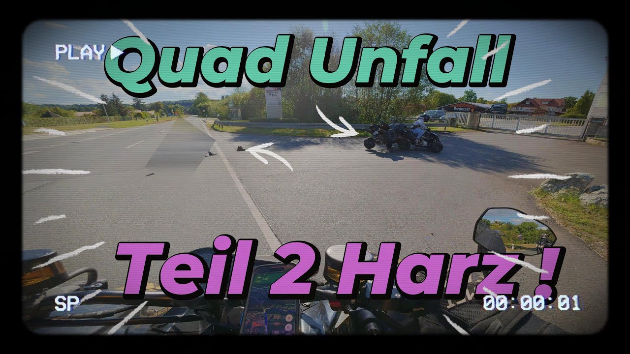 14 Quad´s in den Harz Unfall !! Crash!