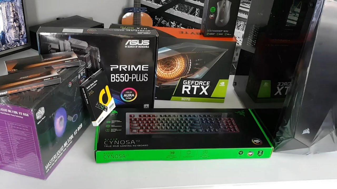 Sinerji Ultimate Ryzen 5600x Asus Prime B550 Plus Gigabyte Nvidia RTX3070 Gaming OC unpack and build