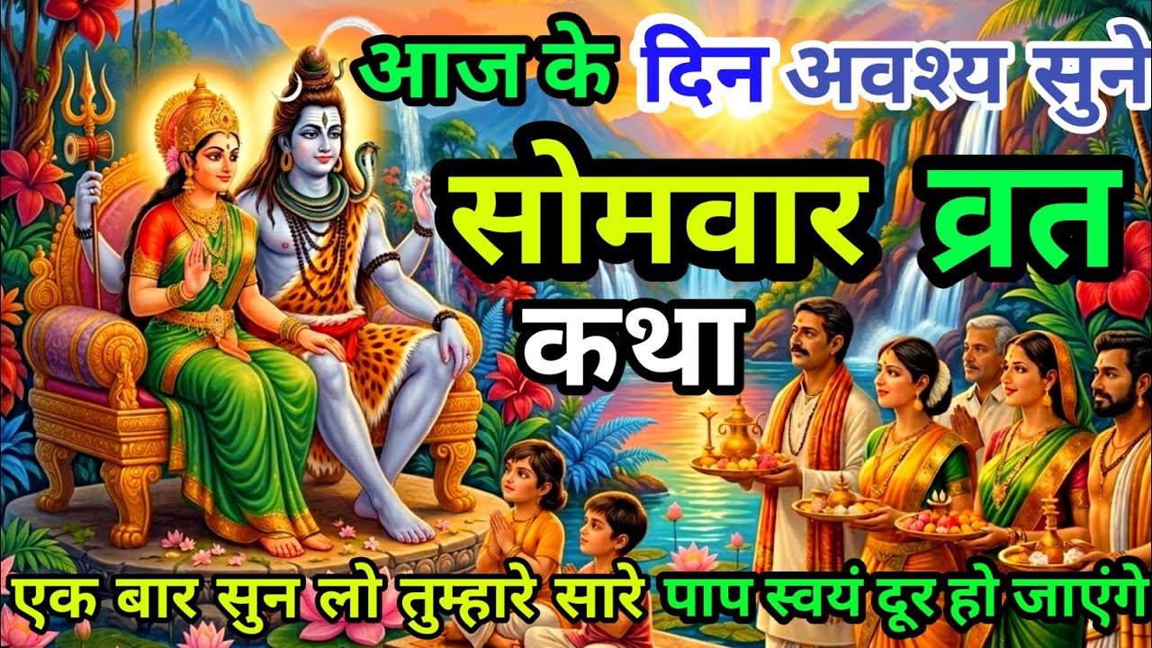 सोमवार व्रत कथा | भगवान शिव माता पार्वती की चमत्कारी कथा सुनते ही मनोकामना पूर्ण | Somvar Vrat Katha