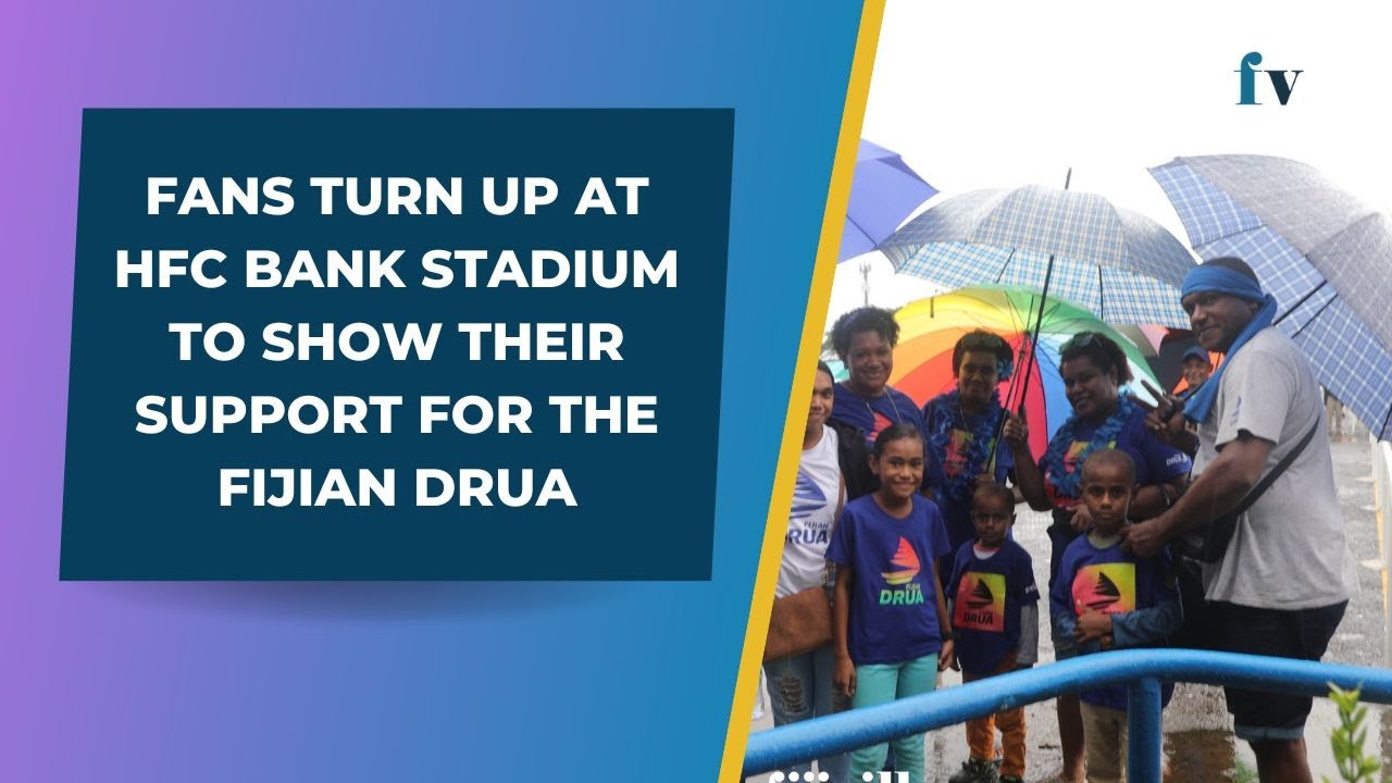 Fans turn up at HFC Bank Stadium to show their support for the Fijian Drua | 3/6/23