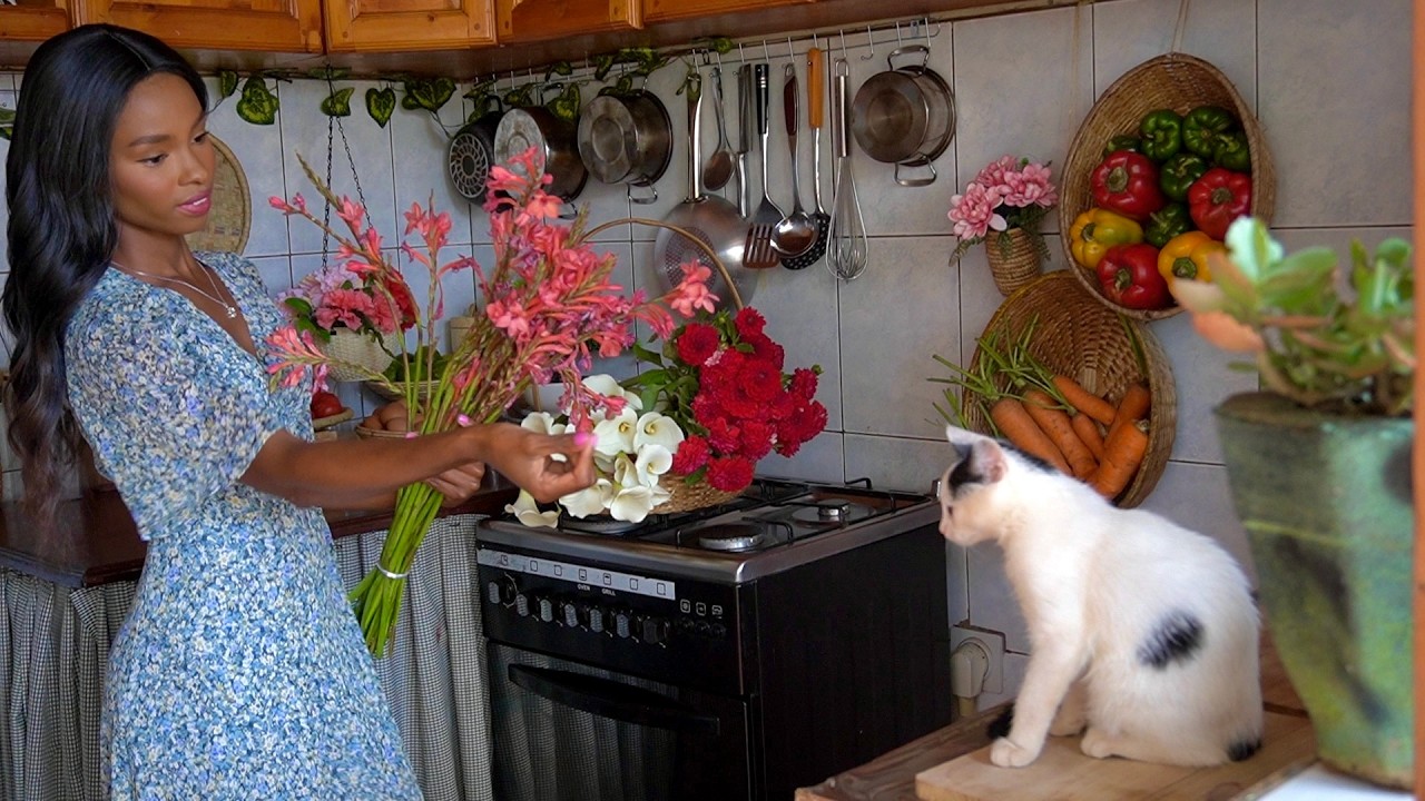 Slow Living Alone in Rwanda| Cleaning, Gardening & Making Homemade Meals