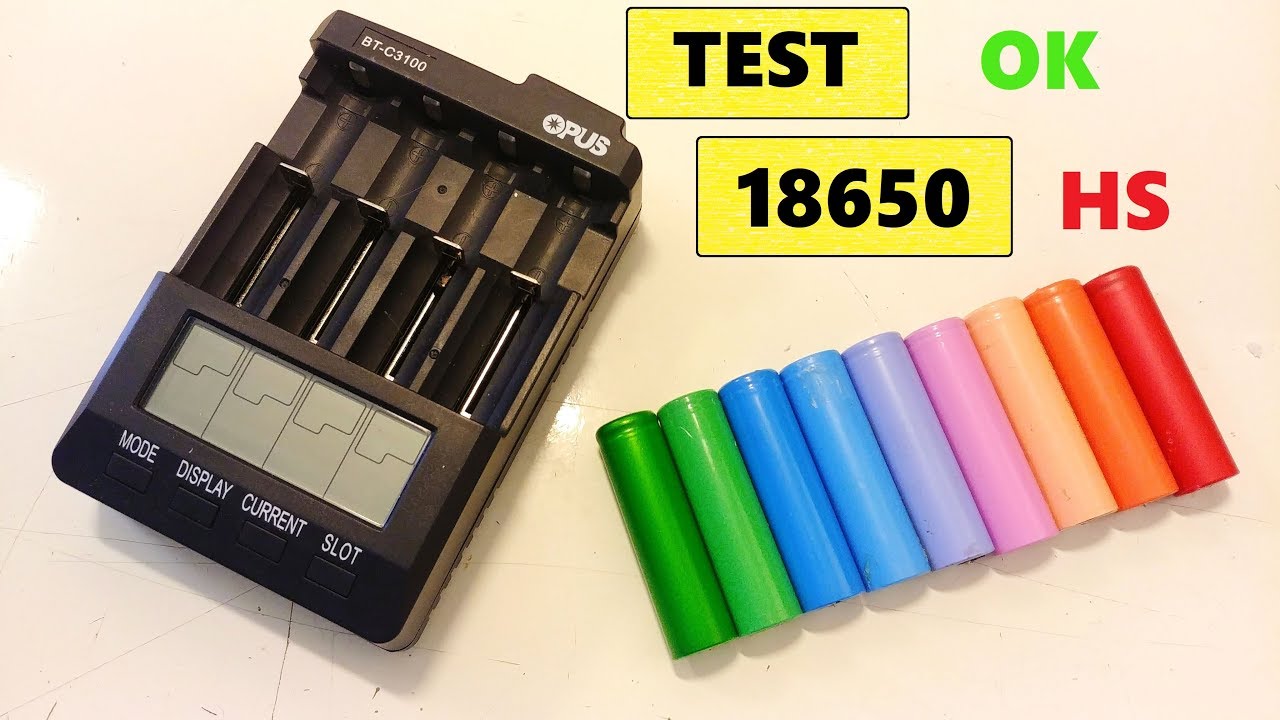 Tester la capacité des cellules 18650 chargeur lithium opus BT-C3100