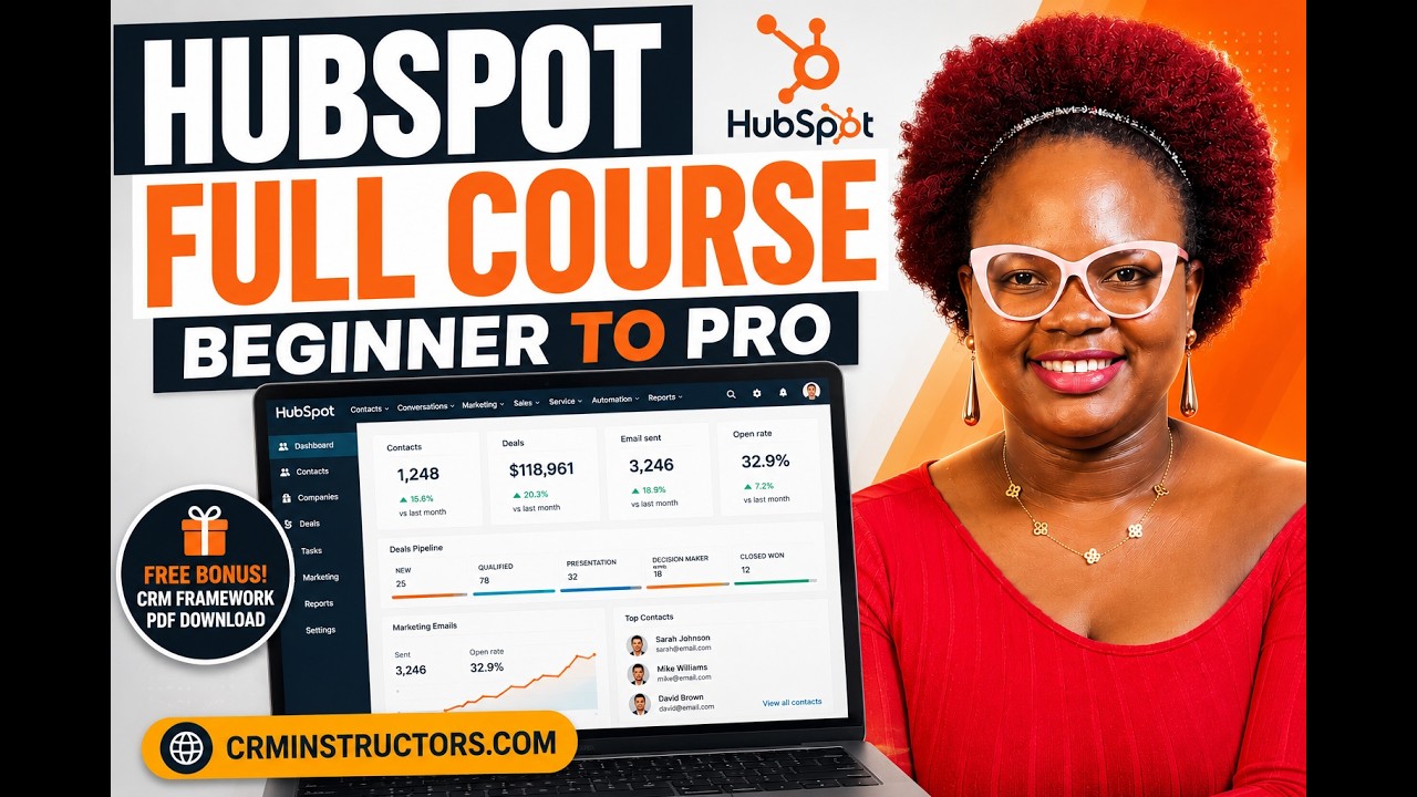 HubSpot CRM Full Course for Beginners 2026 | Complete Step-by-Step Tutorial (FREE)