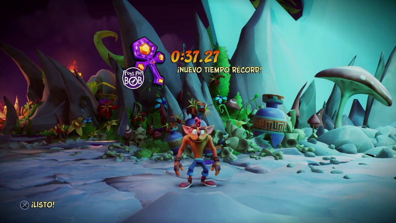 Crash 4 - No Triple Spin Dev Time Trial - Rude Awakening - 0:37.27