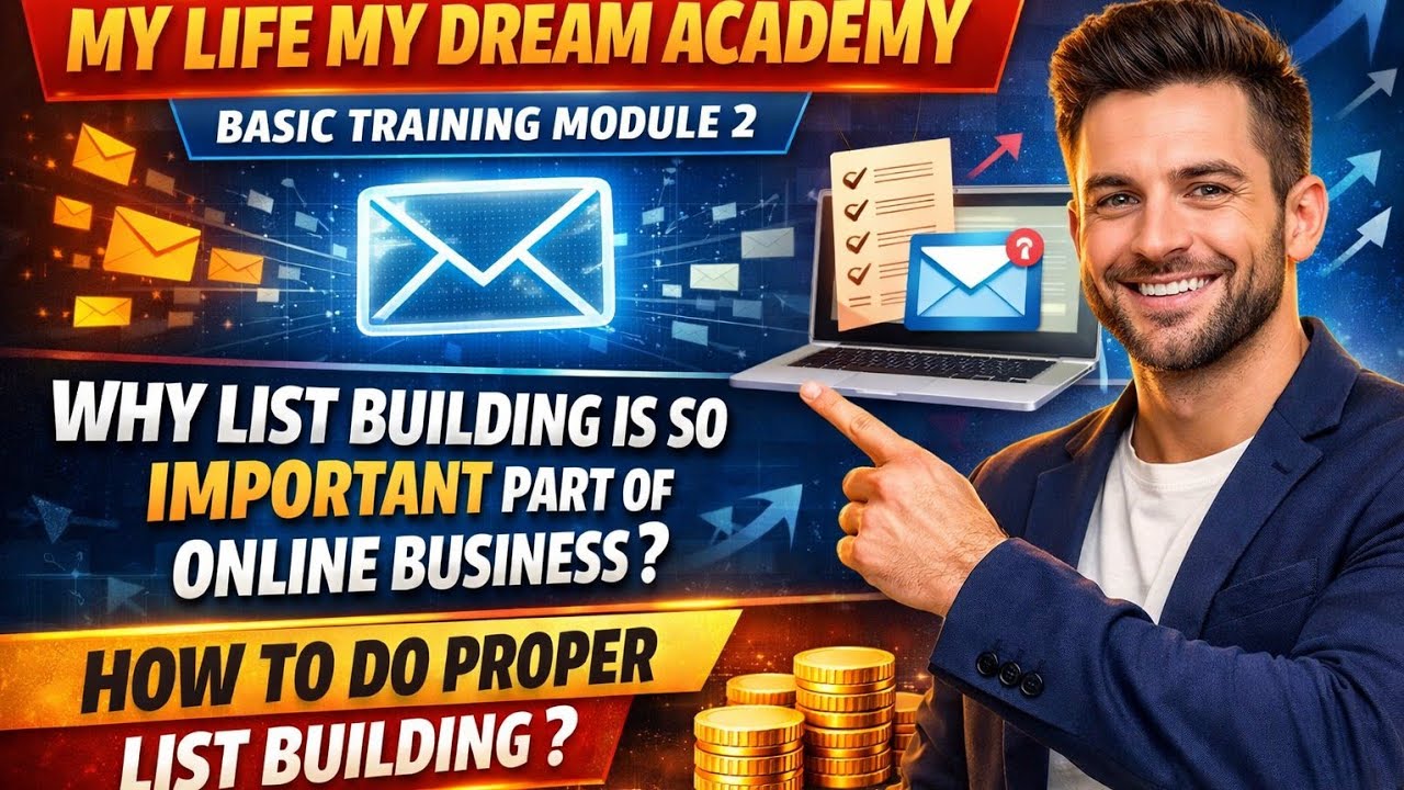 How to do List Building,My life My dream Academy, Basic Training Module 2 #online #trianing #earning