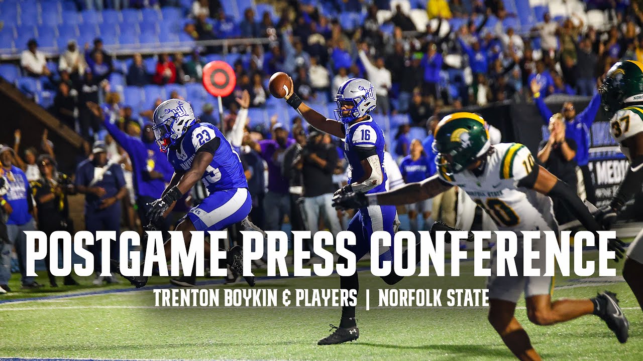Hampton Football | Trenton Boykin and Players Postgame Press Conference | Norfolk State