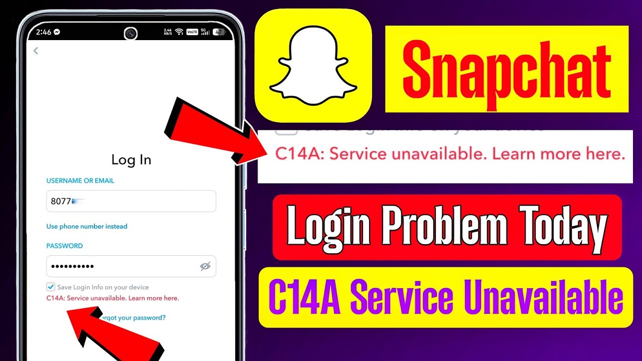 c14a service unavailable | snapchat c14a service unavailable | snapchat login problem c14a service