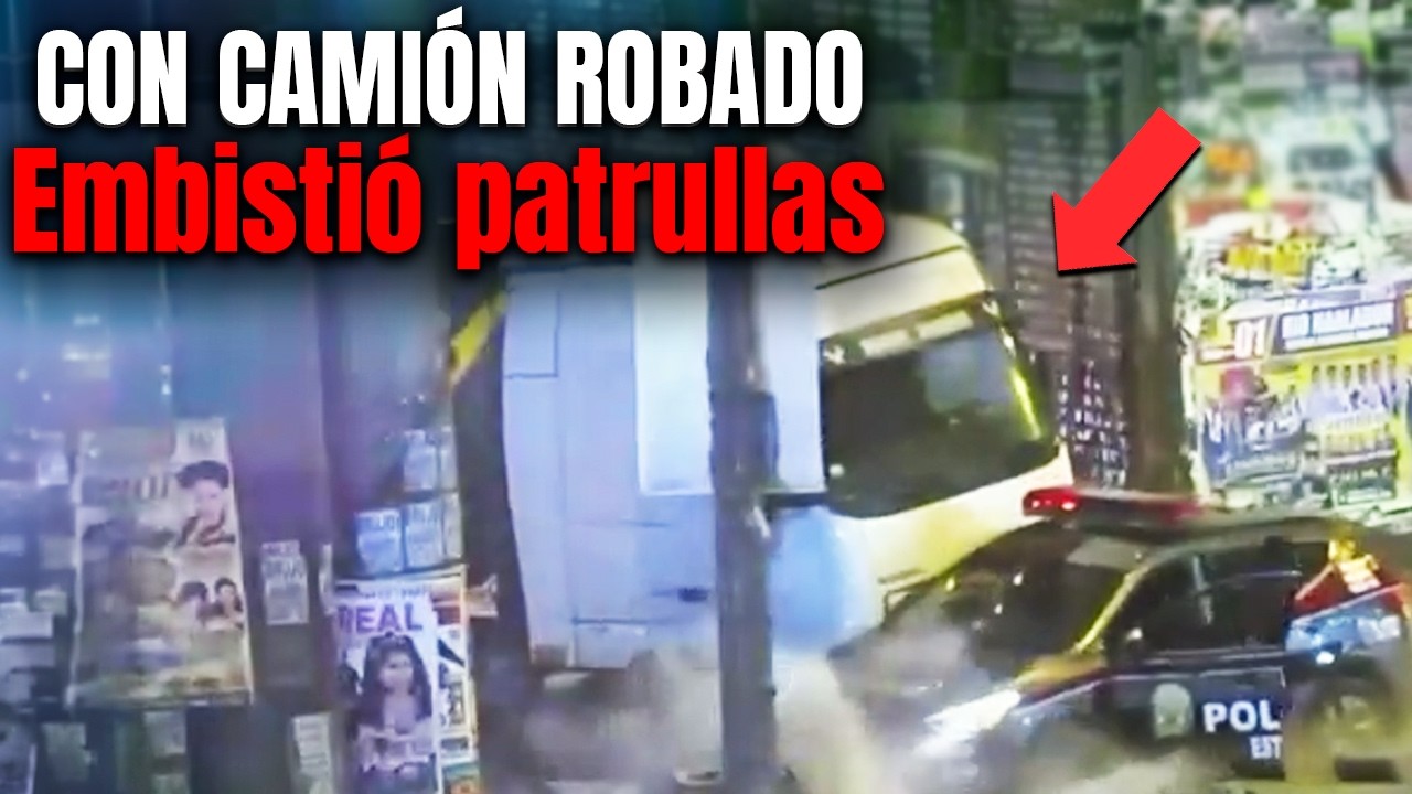 LA PNP BALEA A CHOFER QUE ROBÓ TRÁILER Y DESTROZÓ PATRULLEROS EN ATE