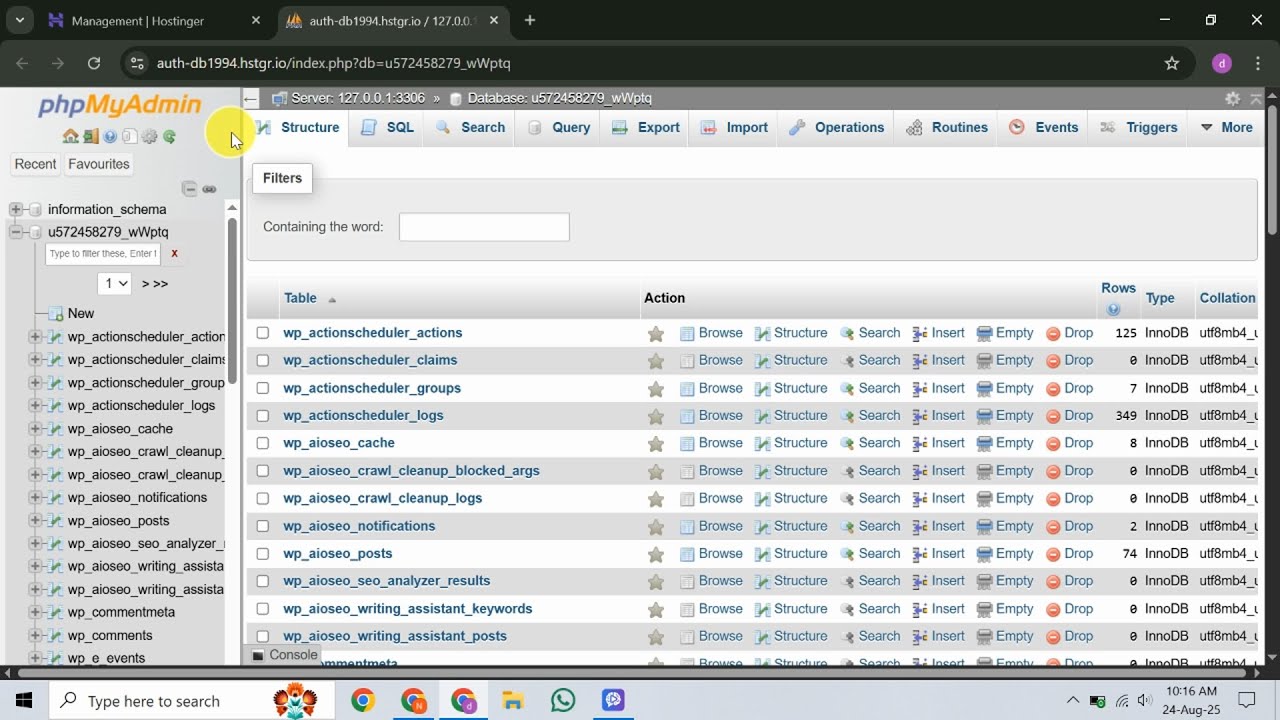How To Change WordPress Table Prefix in Hostinger