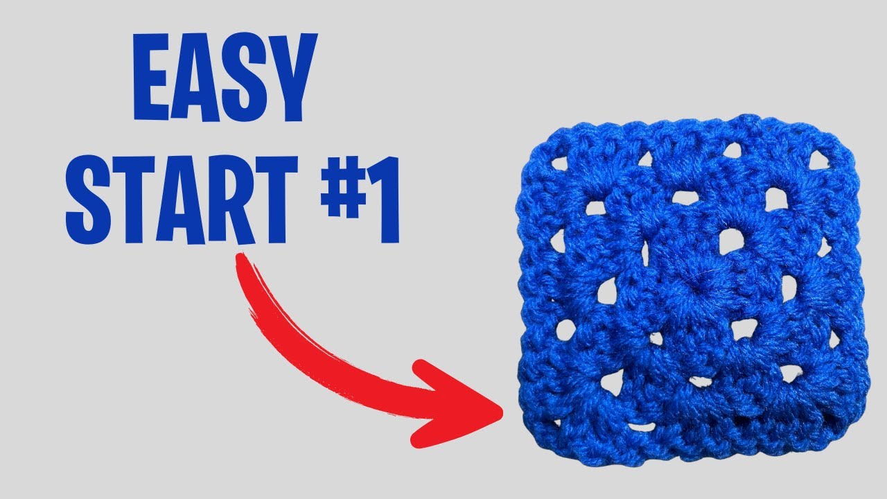 How to Crochet a Granny Square Starting with a Chain | Easy Beginner Tutorial