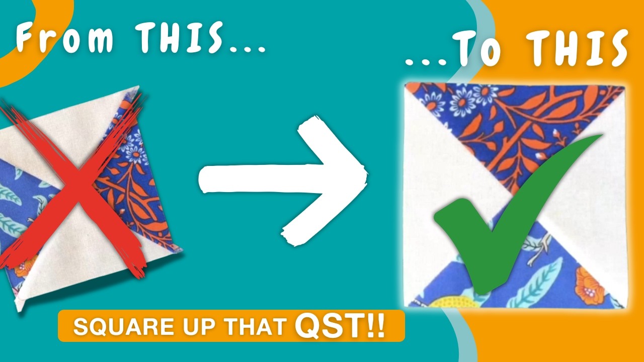 ❌ Stop Crooked QSTs! Trim a Quarter Square Triangle PERFECTLY