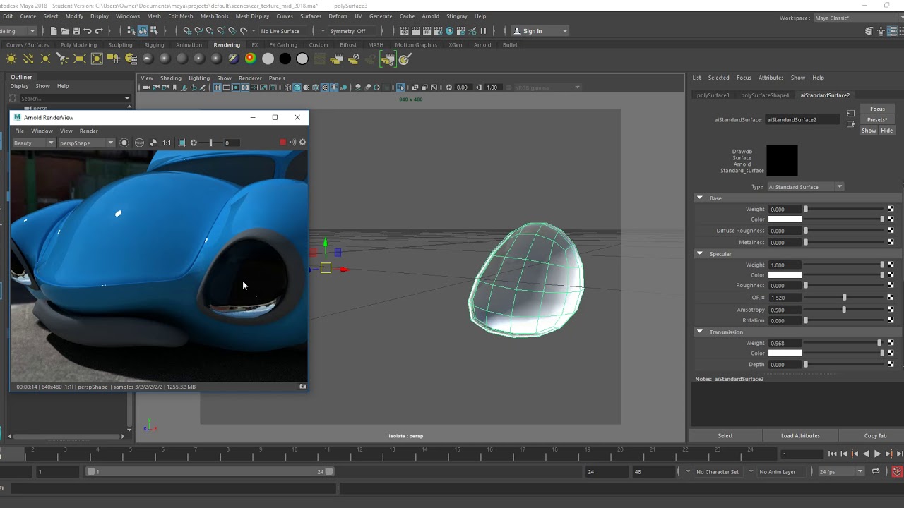 Maya   Headlight Materials