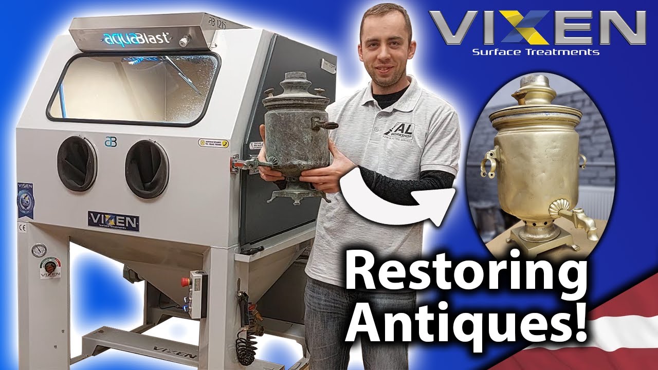 Restoring Vintage Teapots with Wet Blasting!