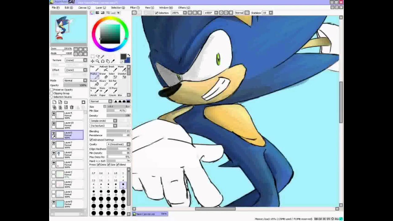 One Hour Sonic Speedpaint