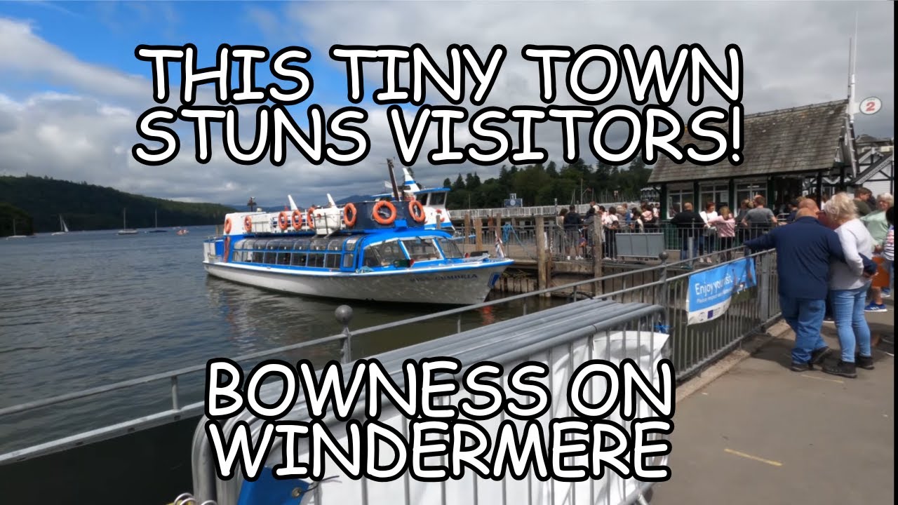 4K Walking Tour Around Bowness | Beautiful Lake Windermere Views