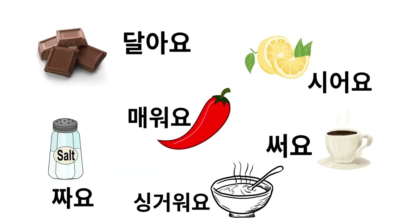 Learn Korean Vocabulary to describe Taste | How to say different tastes in Korean
