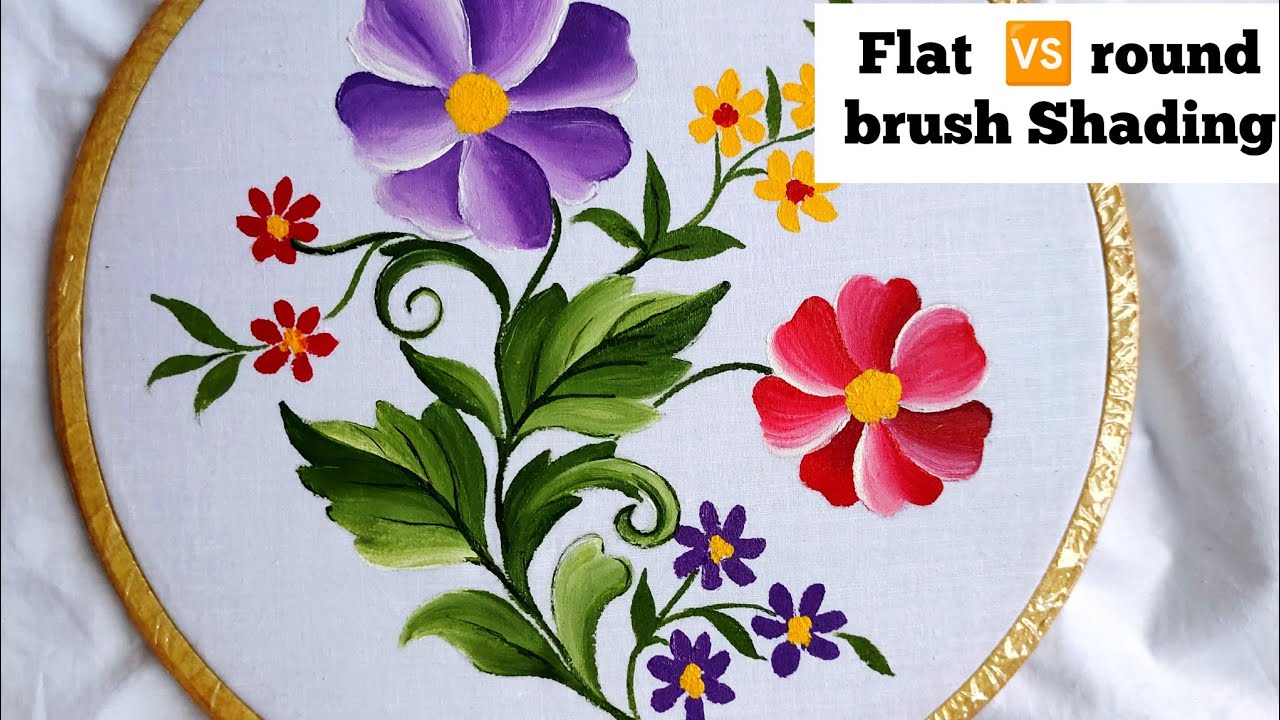 Fabric painting for beginners | kon se brush se shading acchi hoti hai