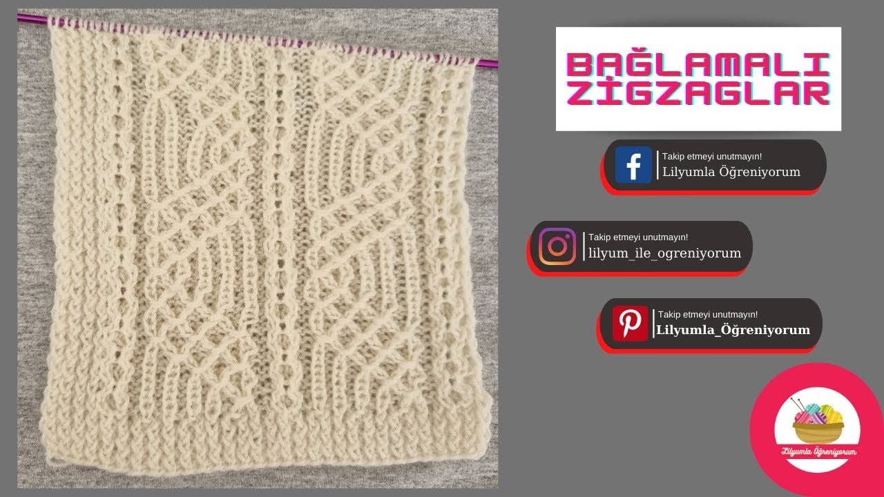 Bağlamalı Zigzaglar Örgü Modeli