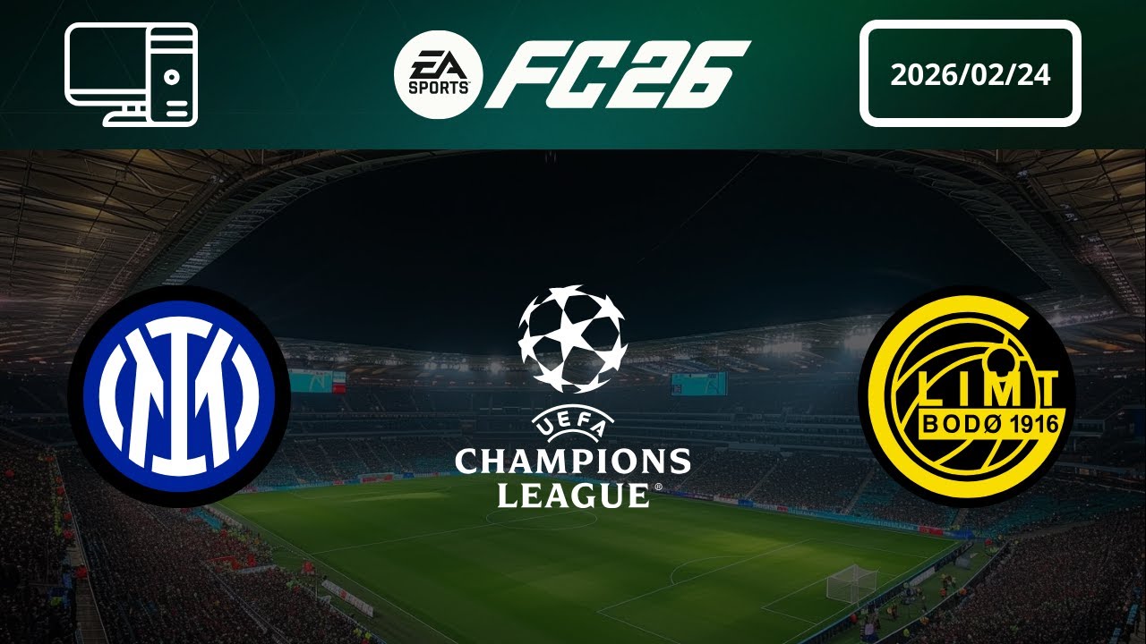 [4K] Inter Milan vs Bodø/Glimt - Prediction - 2025-26 UEFA Champions League - EA FC 26