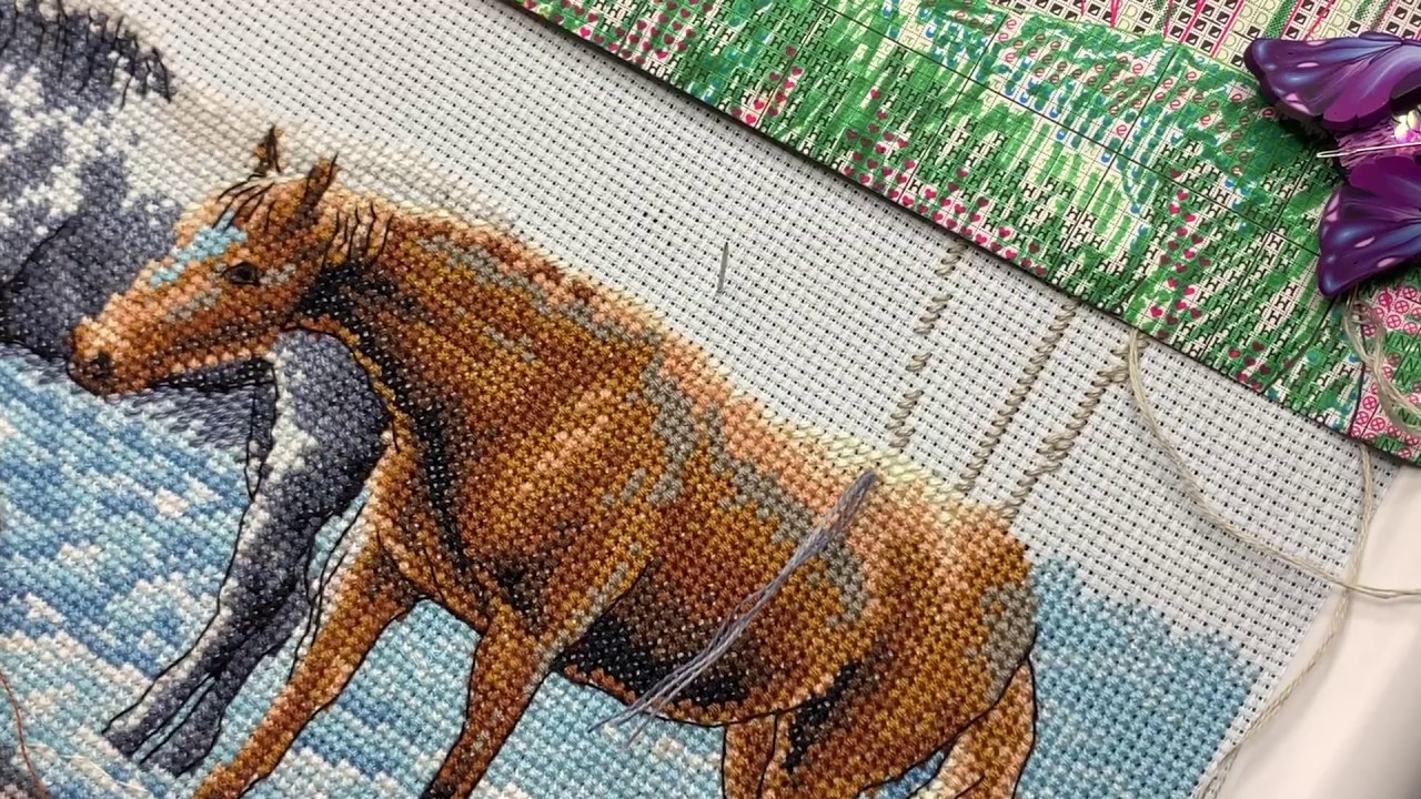 108. How to make a back stitch with 2 threads 🧵 Hoops