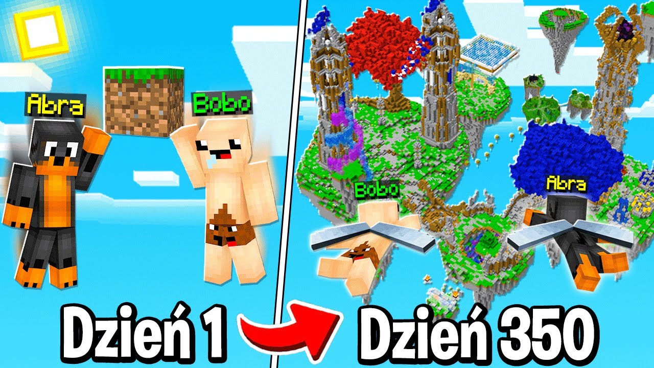 Przeżyłem *350 DNI* na JEDNYM BLOKU i ZROBIŁEM TO... w Minecraft! 😱