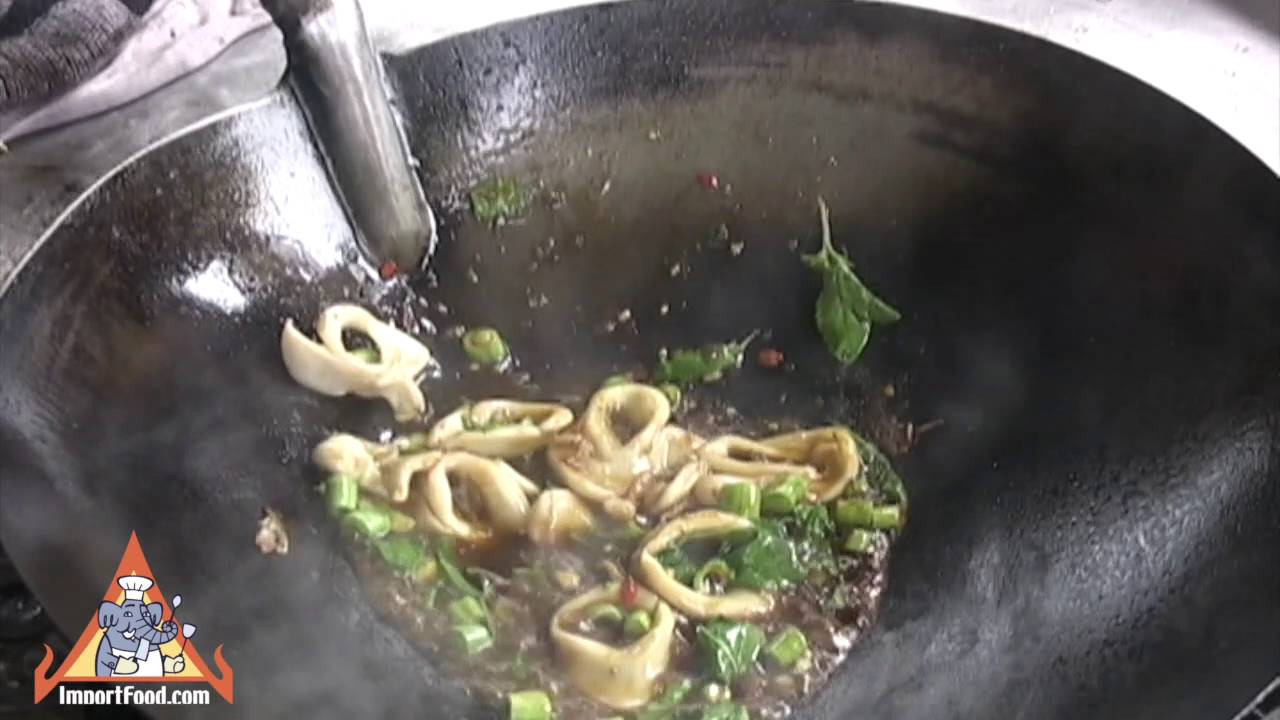 Holy Basil Squid, Thai Street Vendor