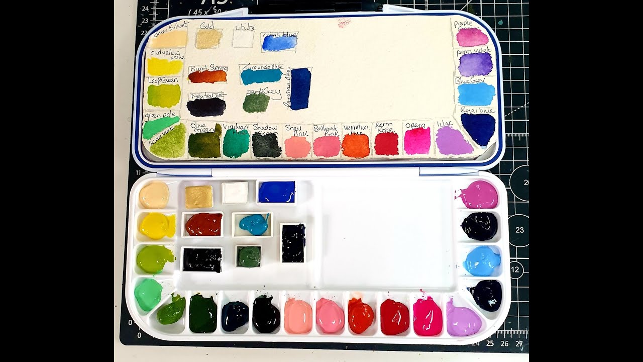 Shinhan PWC watercolours swatching