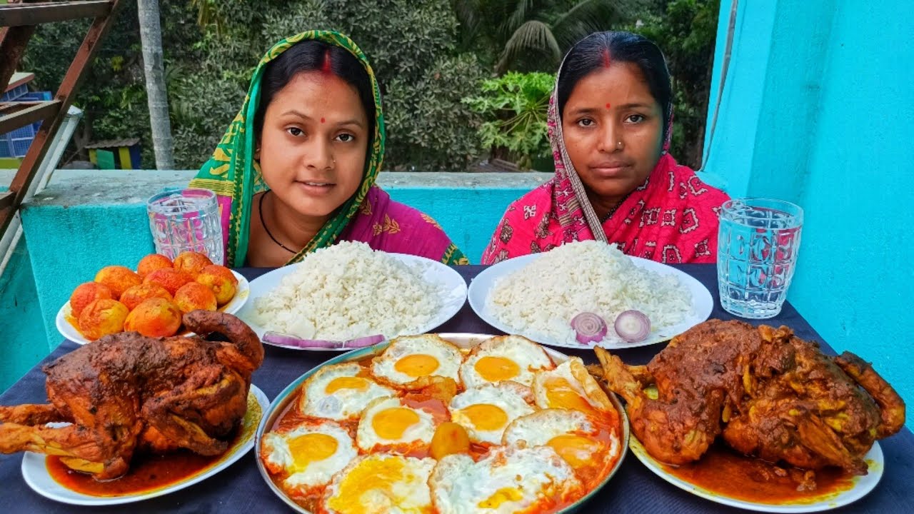 egg pouch curry,egg curry,gota murgi & rice challenging video... with punishment 🤮