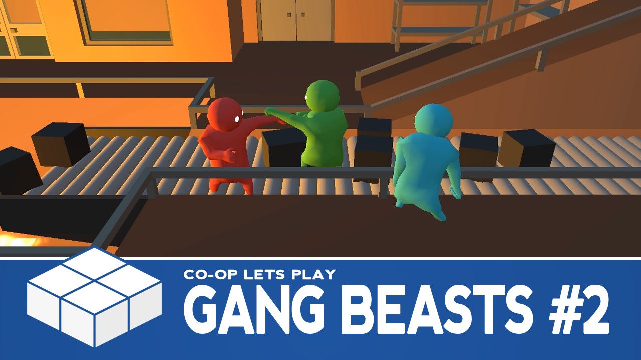 Gang Beasts #2 - Trucks and Incinerator - 3 Player Co-Op Gameplay