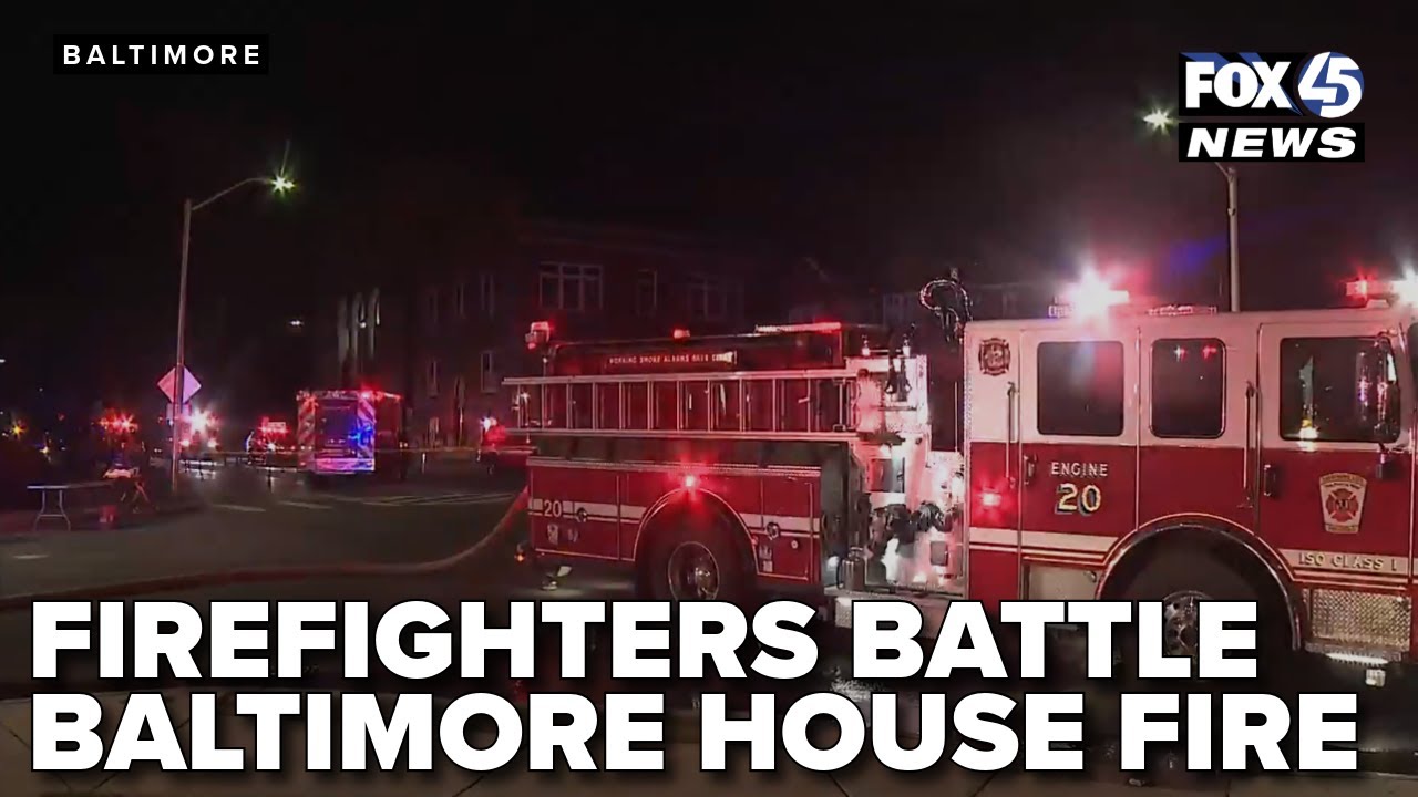WATCH: Firefighters battle Baltimore house fire