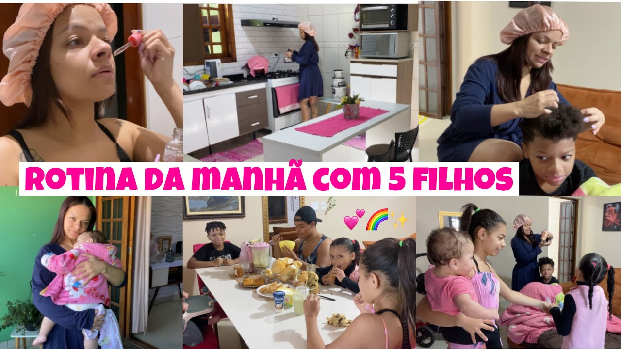 VOLTA AS AULAS - ROTINA REAL DA MANHÃ COM 5 FILHOS -