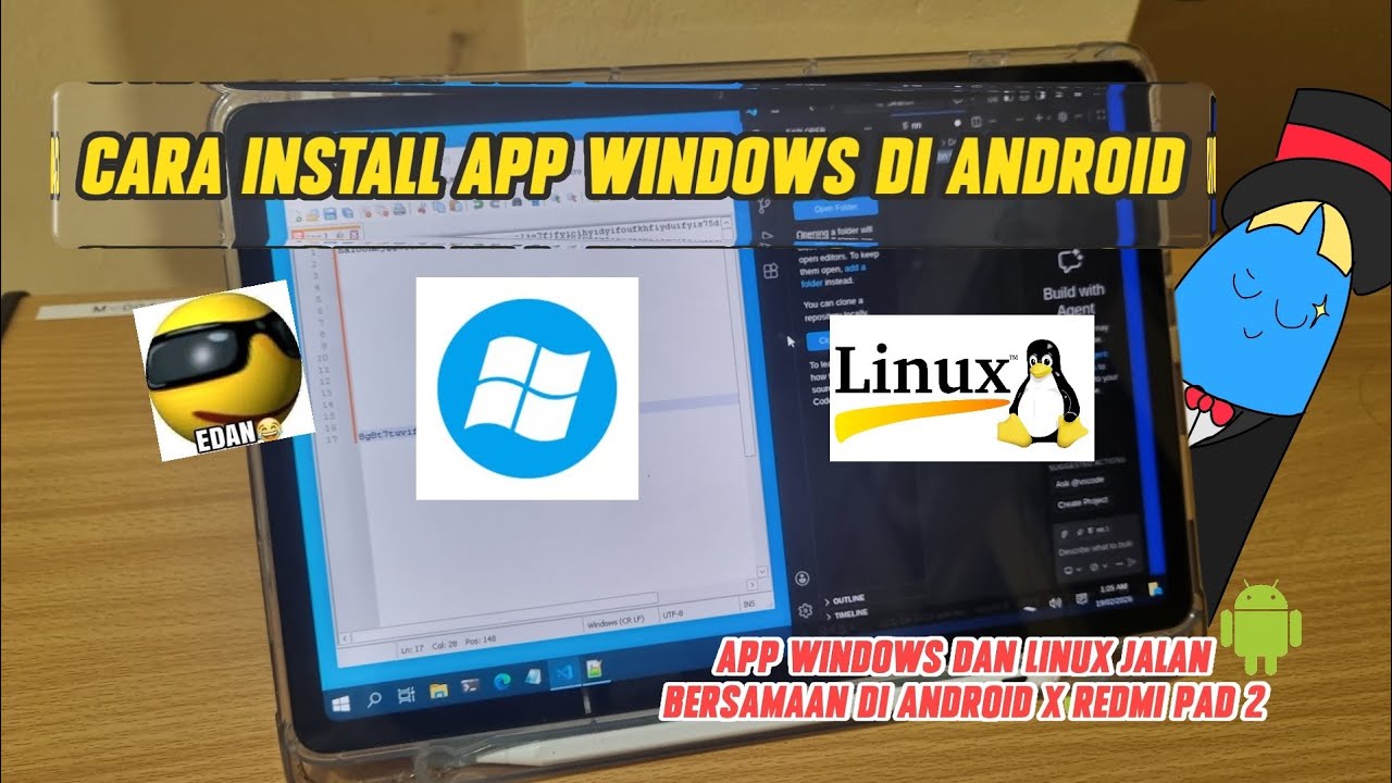 Gilaa!! Redmi Pad 2 Jalanin Aplikasi Windows Bro😁😱 Cara Install App Windows di Android