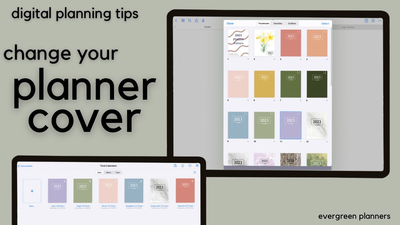 Change Your Planner Cover in GoodNotes5 | Evergreen Planners