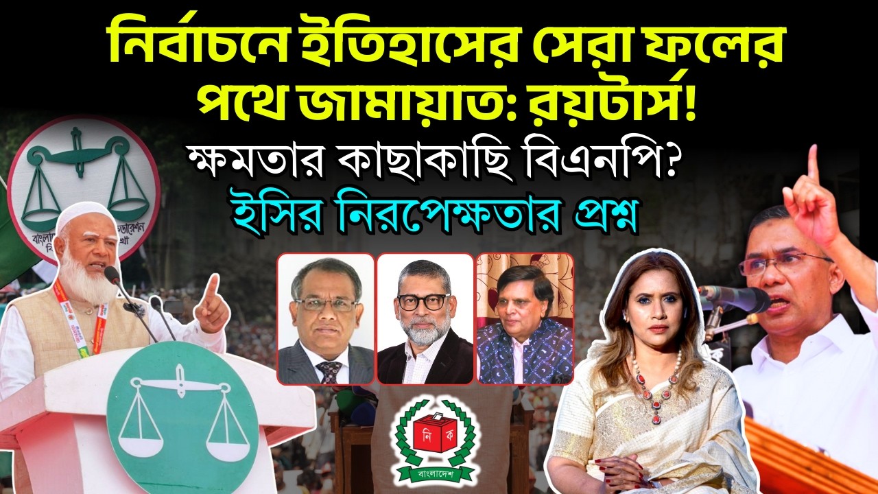 নির্বাচনে ইতিহাসের সেরা ফলের পথে জামায়াত,ক্ষমতার কাছাকাছি বিএনপি?