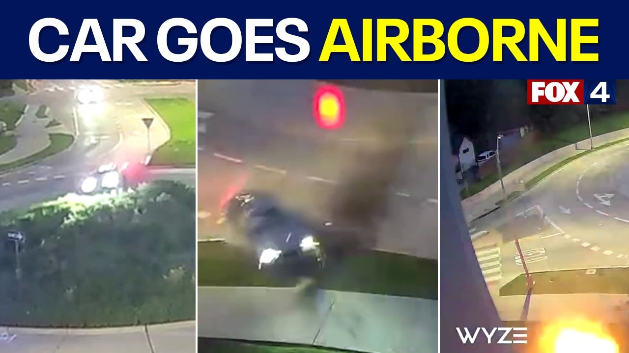 VIDEO: Car goes airborne in roundabout crash, Oak Cliff residents raise concerns