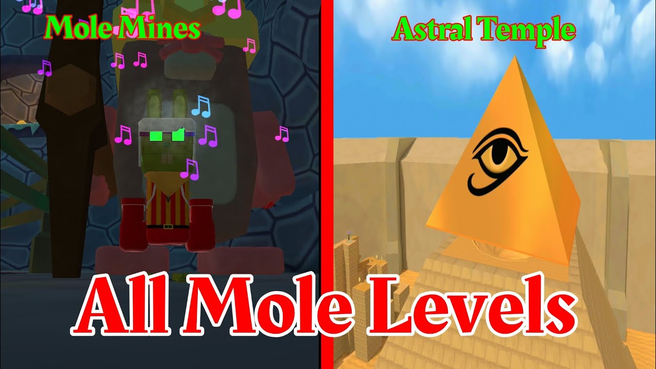 Super Bear Adventure - Gameplay Walkthrough - All Mole Levels (Mole Mines & Astral Temple)