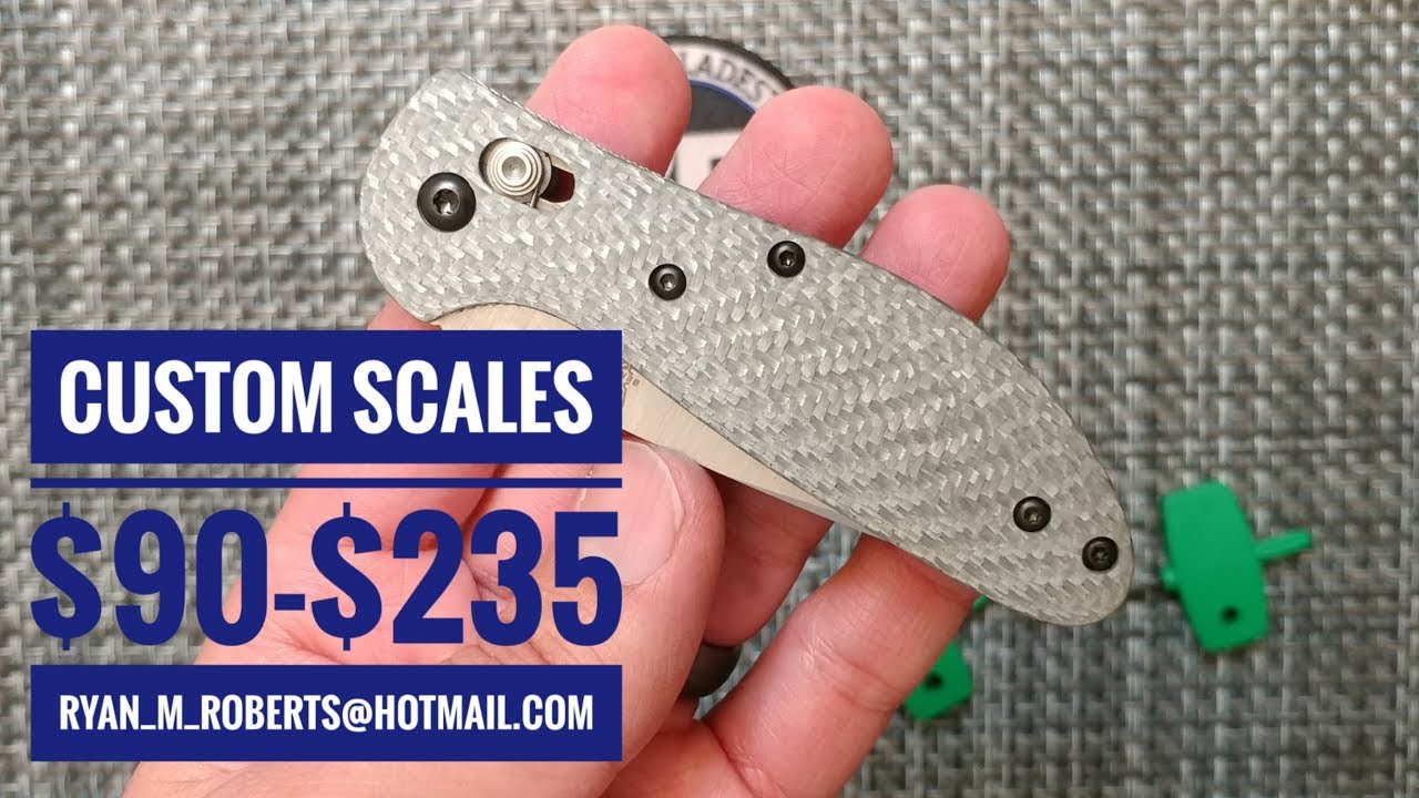 Benchmade Mini Griptilian Silver Twill Scales by DOAT (Death of all things)