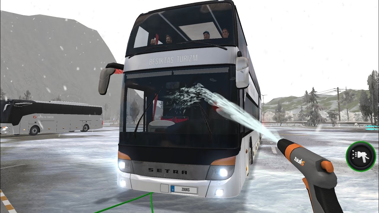  Bus similatör ultimette karlı havada İstanbuldan kastamonuya gittim arabayı yıkadım