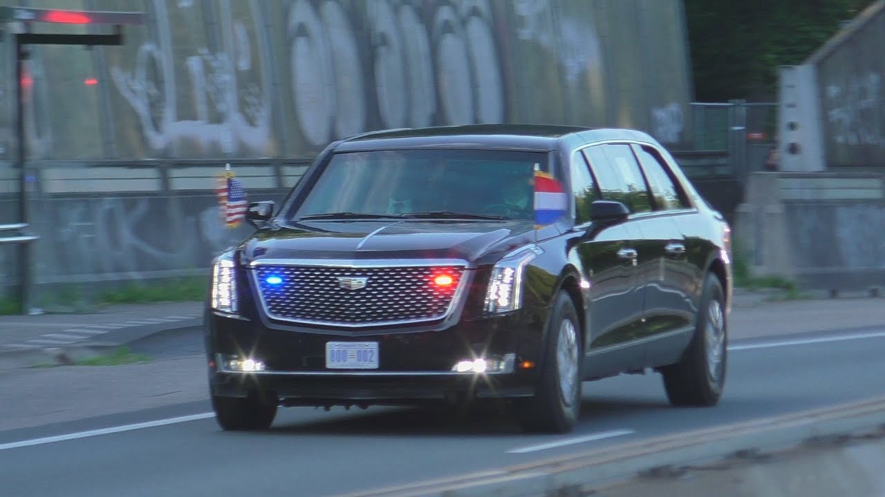USA President Donald Trump Motorcade arrives at NATO SUMMIT TOP 2025 in The Hague - The Netherlands